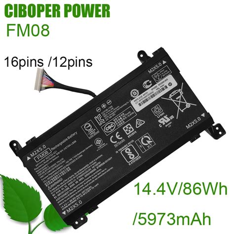 CP Bater A Aut Ntica Para Ordenador Port Til FM08 14 4 V 86WH 5973mAh