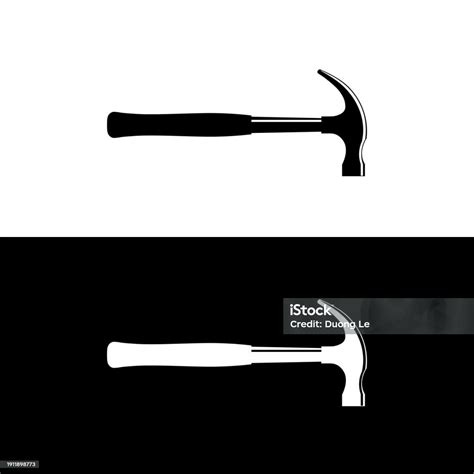 Hammer Silhouette Vector Stock Illustration - Download Image Now - Art ...