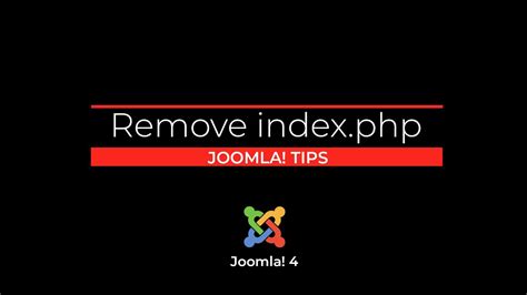 Remove Index Php From The In Joomla 4 YouTube