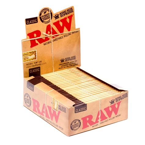 Raw King Size Supreme Rolling Papers Bud Man Orange County