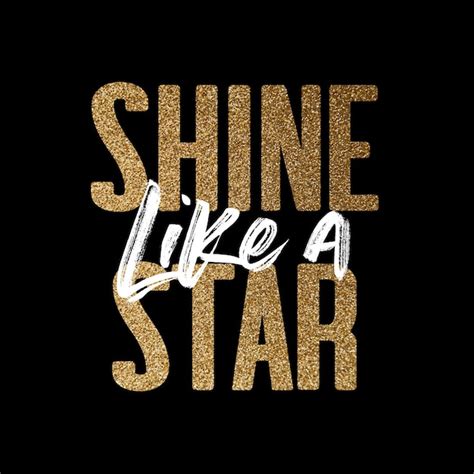 Premium Photo Shine Like A Star Gold And White Inspirational