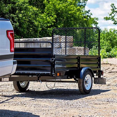 Dk2 Single Axle Utility Trailer Black 5ft X 7ft