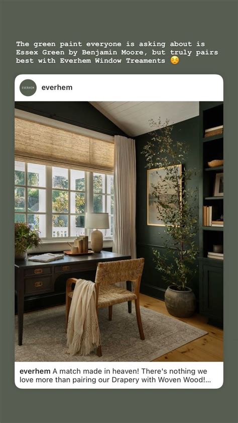 The Perfect Dark Green Paint Green Home Offices Home Office Design