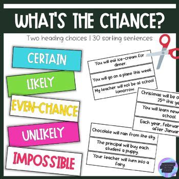 What's the Chance? Sentence Sort by Teaching with Casss | TpT