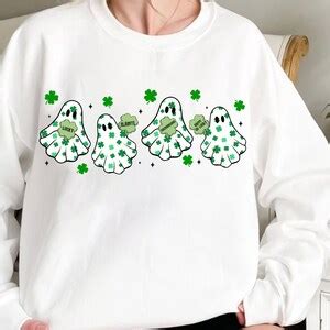 Clover Ghostie Spooky St Patrick S Day Png Lucky Boo Png St Patrick