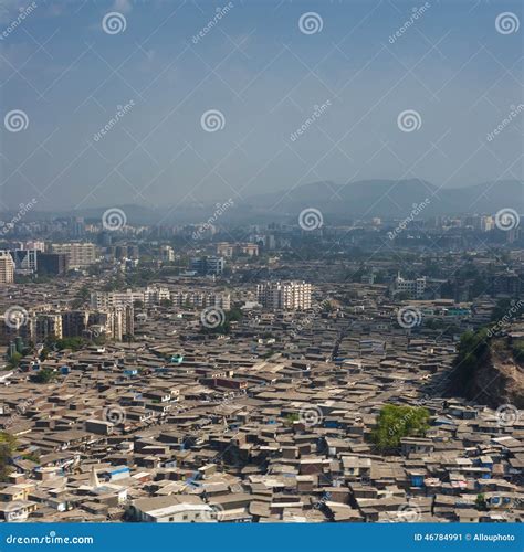 Aerial View of Mumbai Slums Stock Image - Image of human, tarpaulin: 46784991