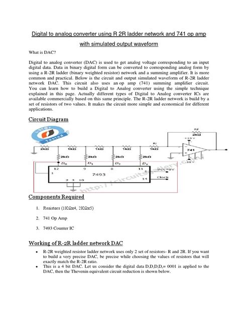 Diagram R 2r Ladder Dac Circuit Diagram Mydiagramonline