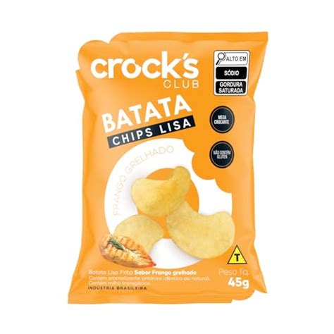 Batata Chips Sabor Frango Grelhado Crocks Club 45g Gtineanupc