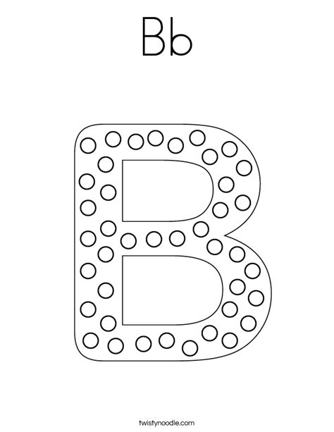 Bb Coloring Page - Twisty Noodle