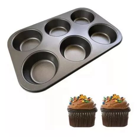 Molde Muffins Cupcakes Fuente Antiadherente X Reposter A Color Gris