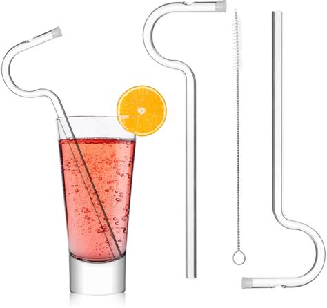 Amazon Vspek Pcs Anti Wrinkle Straw Reusable Glass Curved