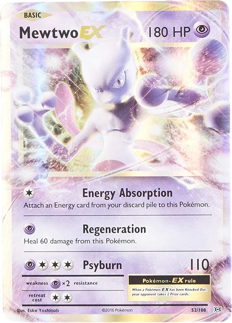 Amazon Pokemon Mewtwo Ex Xy Evolutions Holo Toys