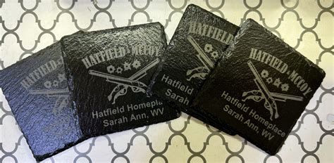 Hatfield Mccoy Slate Coaster Set Hatfield Mccoy Foundation