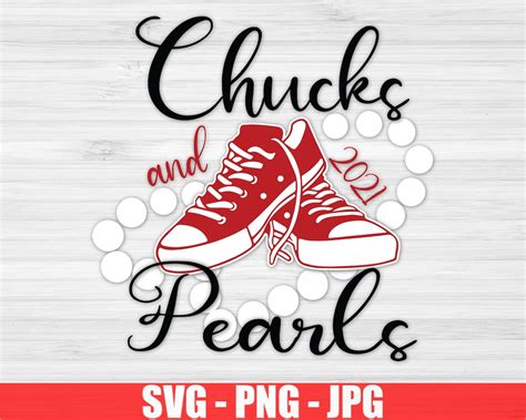 Chucks And Pearls Svg Chucks Pearls Svg Chucks Svg Files