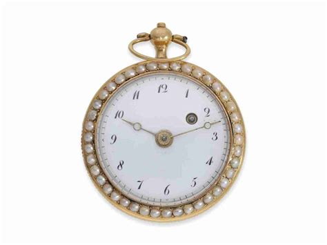 Taschenuhr Museale Gold Emaille Spindeluhr Mit Feinster En Grisaille