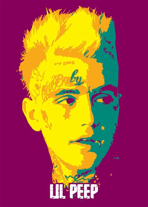 Lil Peep Pop Art Design Poster By Taurungka Graphic Design Displate