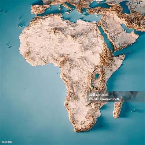 Africa Continent 3d Render Topographic Map Neutral High-Res Stock Photo ...