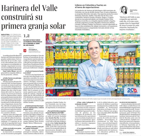 Harinera Del Valle En Especial Valle Del Cauca Diario La República