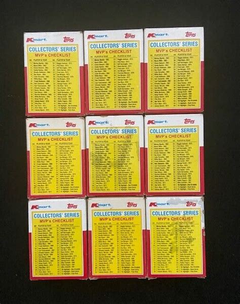 Topps Kmart Th Anniversary Al Nl Mvps Baseball Box Lot Ebay