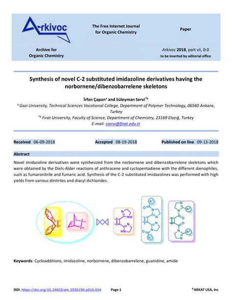 PDF Synthesis Of Novel C 2 Substituted Imidazoline Derivatives Having