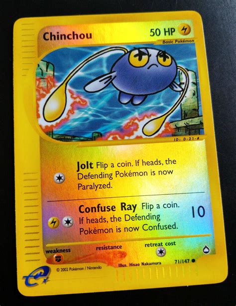 Chinchou Reverse Holo Prices Pokemon Aquapolis Pokemon Cards