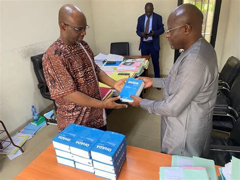 Ohada Remise De Codes Ohada Au Tribunal De Commerce De Kinshasa