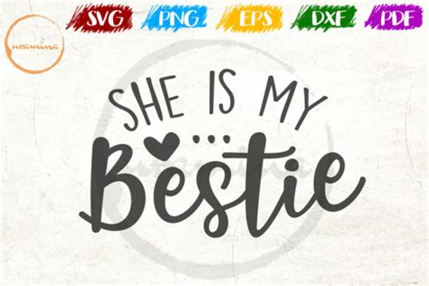 She Is My Bestie Graphic By Uramina Creative Fabrica