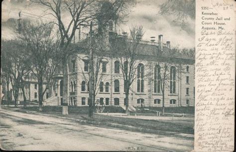 Kennebec County Jail and Court House Augusta, ME Postcard