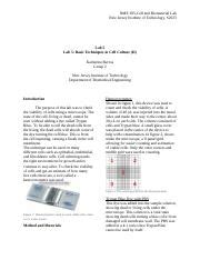 Counting Viable Cells Techniques And Results Revealed BME Lab