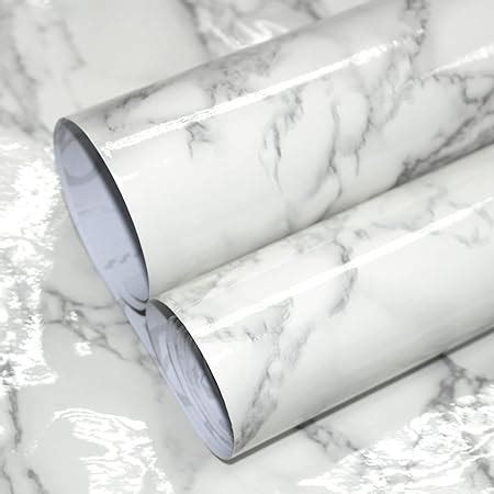 Hode Marble Paper Self Adhesive Vinyl 45cm X 3m White Grey Contact