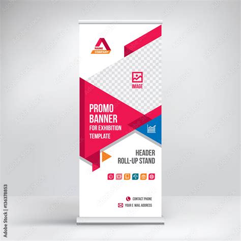 Banner Roll Up Design Business Concept Graphic Template Roll Up For