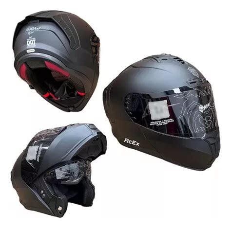 Casco Deportivo Negro Abatible Kov Snow Certificado Mica Humo Talla M