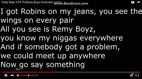 Remy Boyz Ft Fetty Wap Lyrics Youtube