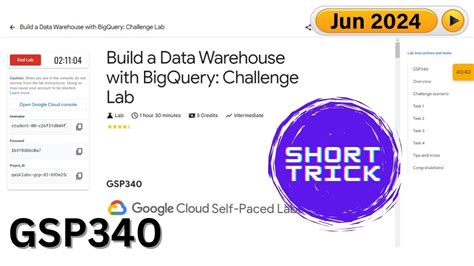 2024 Build A Data Warehouse With BigQuery Challenge Lab GSP340