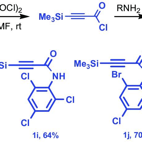 Scheme 4. Synthesis of trimethylsilyl-2-propynamides 1c and 1i−k ...