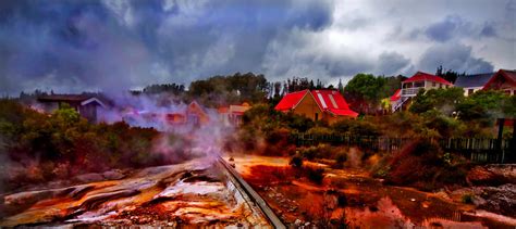 Whakarewarewa Village By Gsporne On Deviantart