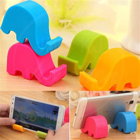 5Pcs Mini Universal Portable Elephant Phone Holder Tablet Cute Mobile