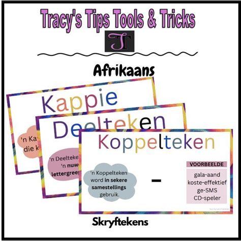 Afrikaans Skryftekens In 2023 School Terms Afrikaans Fractions Visual