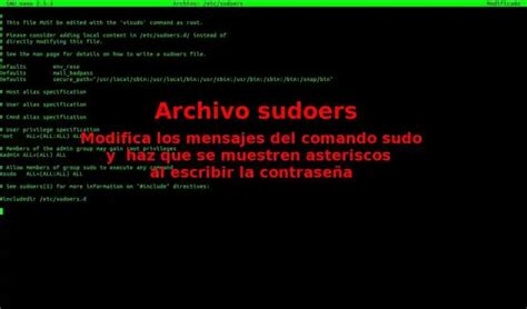 Archivo Sudoers Configuración Del Comando Sudo En Ubuntu