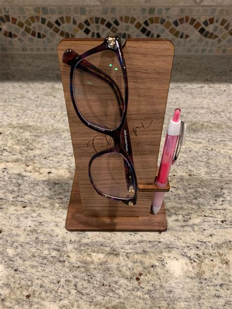 Eyeglass Holder Laser Cut Laser Engraved Etsy