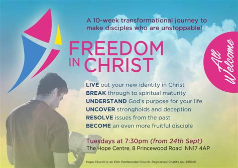 Freedom in Christ poster19 copy - Hope Church, Corby