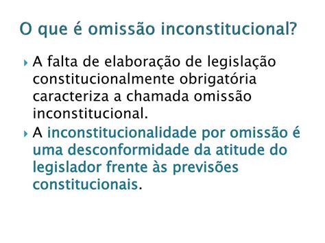 PPT Inconstitucionalidade por Omissão PowerPoint Presentation free