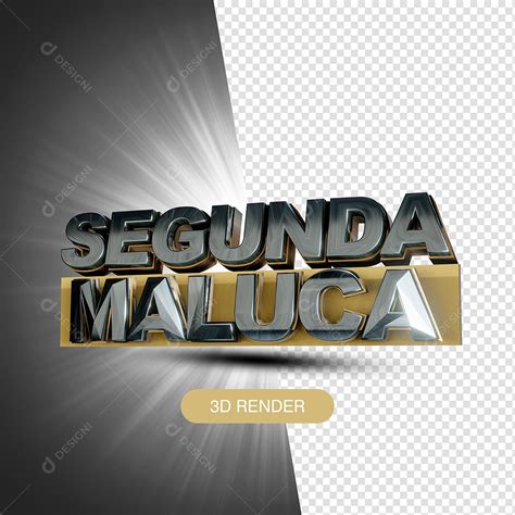 Selo 3D Segunda Maluca Para Composição PSD download Designi