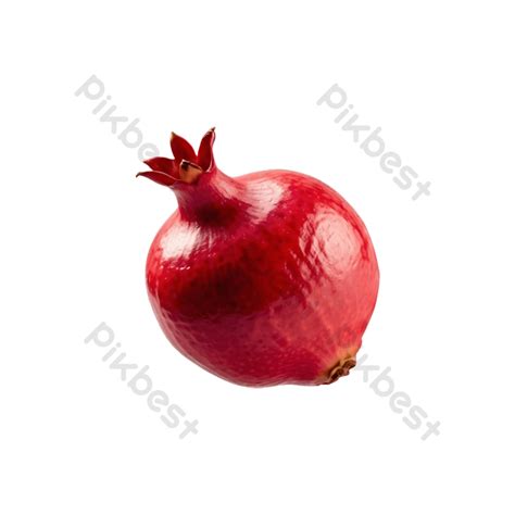 Fruitful Pair Pomegranate Fruit Isolated On Transparent Background PNG