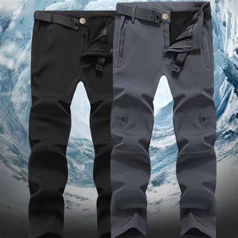 Pantalones militares de lana para hombre calzas térmicas impermeables