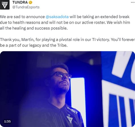 Saksa Has Officially Left The Tundra Esports Roster To Be Replaced By