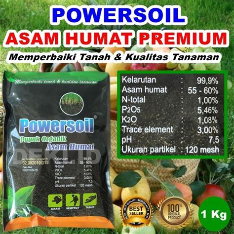 Terlaris Asam Humat Powersoil Kg Pupuk Organik Penyubur Tanah Tanaman