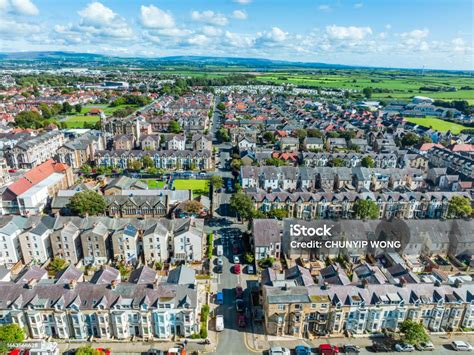 Aerial View Of Countryside In Morecambe Lancaster Stock Photo
