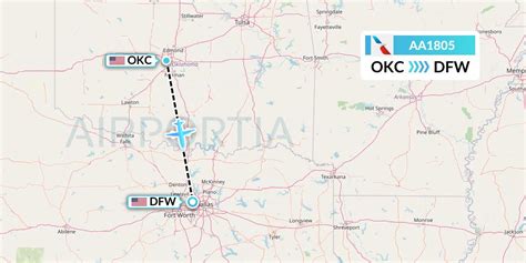 AA1805 Flight Status American Airlines: Oklahoma City to Dallas (AAL1805)