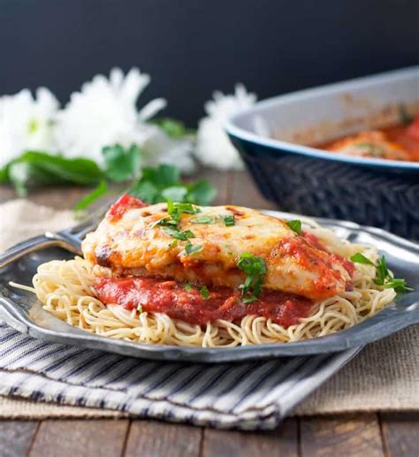 Dump And Bake Healthy Chicken Parmesan A Video The Seasoned Mom